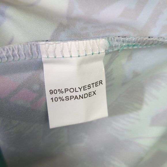 Sunday Swagger Polo Shirt Men's L Green Neon Tropical Pattern Short Sleeve Golf - Picture 10 of 11